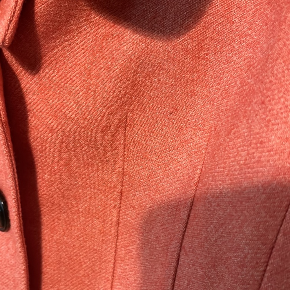 Talbots Salmon Three Button Wool Blend Jacket/Bla… - image 3